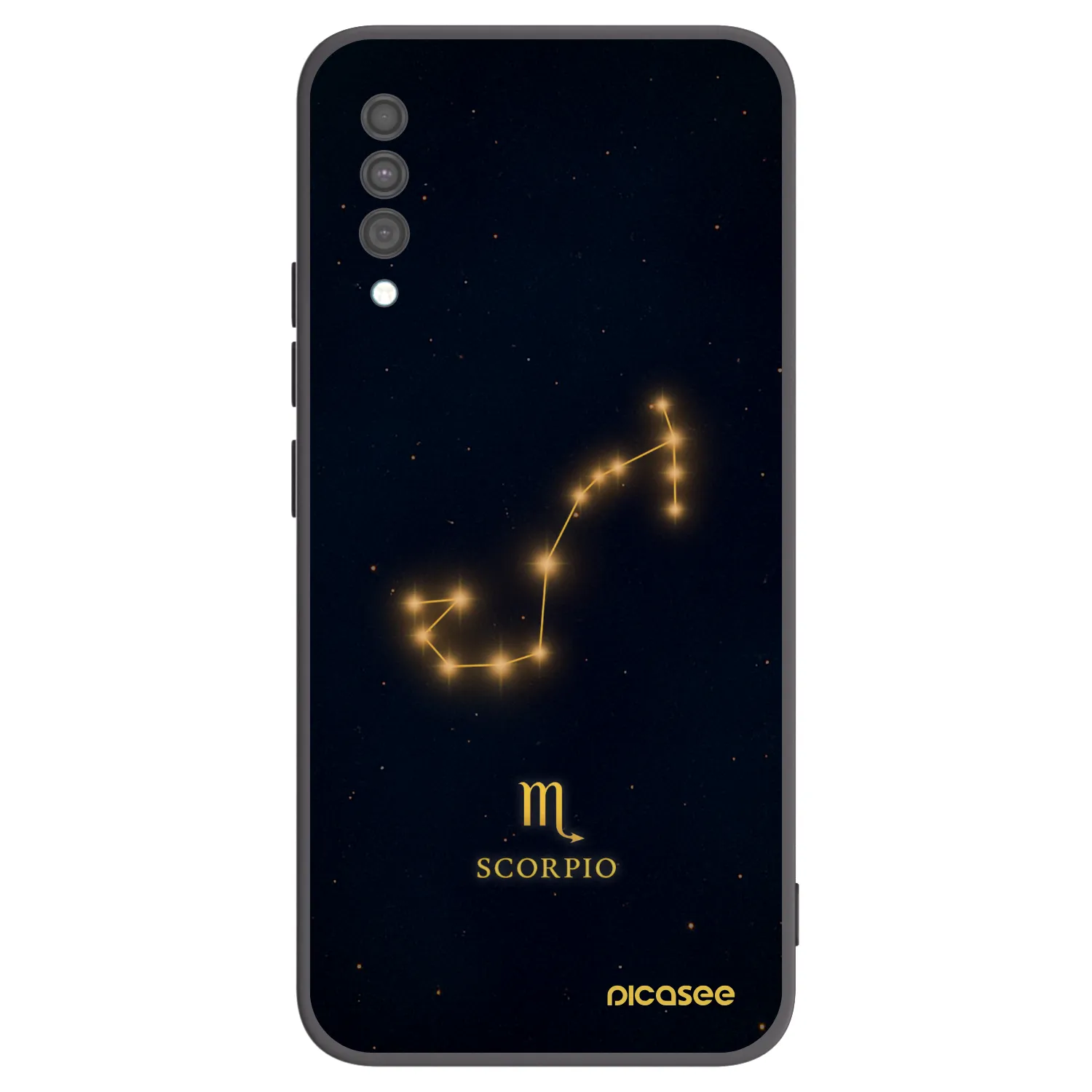 Picasee silikonowe czarne etui na Samsung Galaxy A30s A307F - SCORPIO