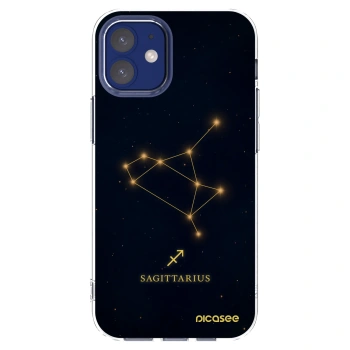 Picasee silikonowe przeźroczyste etui na Apple iPhone 12 mini - SAGITTARIUS