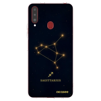 Picasee silikonowe przeźroczyste etui na Samsung Galaxy A20s - SAGITTARIUS