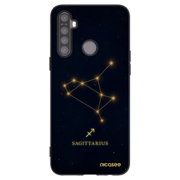 Picasee silikonowe czarne etui na Realme 5 - SAGITTARIUS