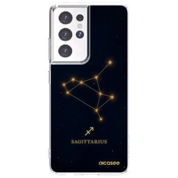 Picasee silikonowe przeźroczyste etui na Samsung Galaxy S21 Ultra 5G G998B - SAGITTARIUS