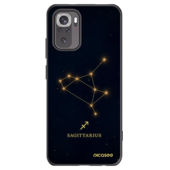Picasee silikonowe czarne etui na Xiaomi Redmi Note 10S - SAGITTARIUS