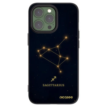 Picasee silikonowe czarne etui na Apple iPhone 13 Pro - SAGITTARIUS