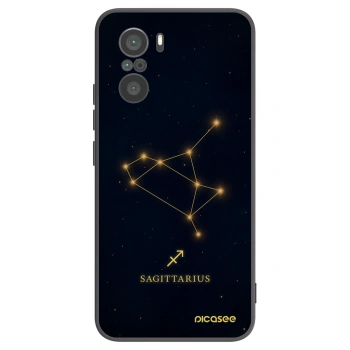 Picasee silikonowe czarne etui na Xiaomi Poco F3 - SAGITTARIUS