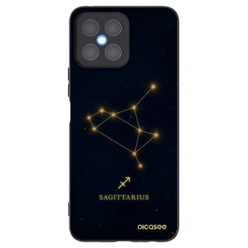 Picasee silikonowe czarne etui na Honor X8 4G - SAGITTARIUS
