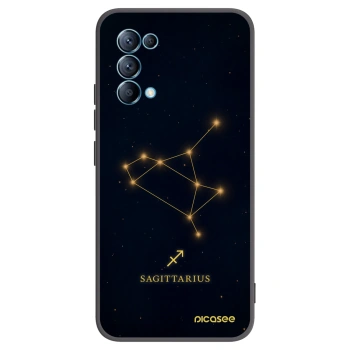 Picasee silikonowe czarne etui na OPPO Reno 5 5G - SAGITTARIUS