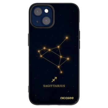 Picasee silikonowe czarne etui na Apple iPhone 14 - SAGITTARIUS