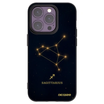 Picasee silikonowe czarne etui na Apple iPhone 14 Pro - SAGITTARIUS