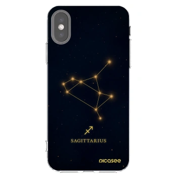 Picasee silikonowe przeźroczyste etui na Apple iPhone X/XS - SAGITTARIUS