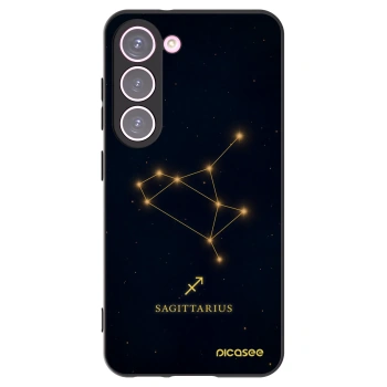Picasee silikonowe czarne etui na Samsung Galaxy S23 5G - SAGITTARIUS