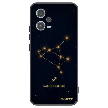 Picasee silikonowe czarne etui na Xiaomi Redmi Note 12 5G - SAGITTARIUS