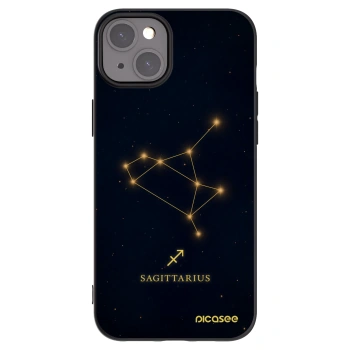 Picasee silikonowe czarne etui na Apple iPhone 15 Plus - SAGITTARIUS