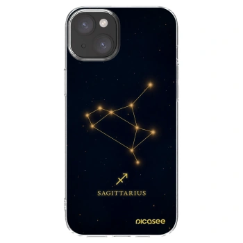 Picasee silikonowe przeźroczyste etui na Apple iPhone 15 Plus - SAGITTARIUS