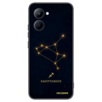 Picasee silikonowe czarne etui na Realme C33 (2023) - SAGITTARIUS