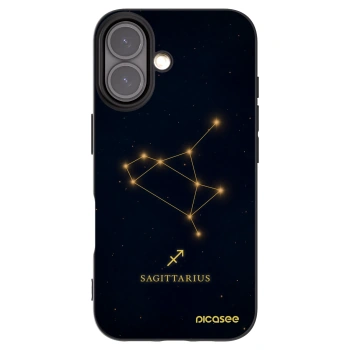 Picasee silikonowe czarne etui na Apple iPhone 16 - SAGITTARIUS