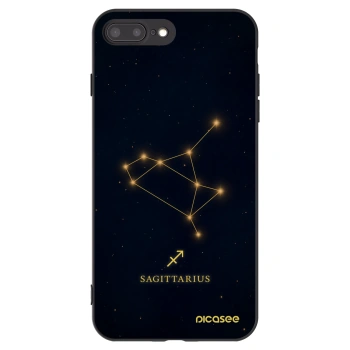 Picasee silikonowe czarne etui na Apple iPhone 8 Plus - SAGITTARIUS