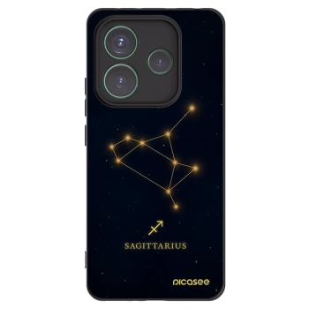 Picasee silikonowe czarne etui na Xiaomi Redmi Note 14 5G - SAGITTARIUS
