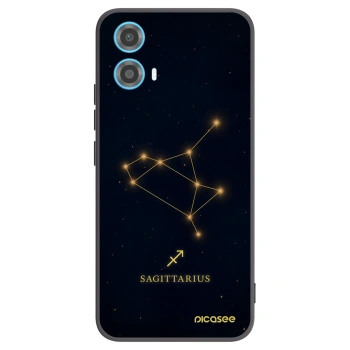Picasee silikonowe czarne etui na Motorola Moto G34 5G - SAGITTARIUS