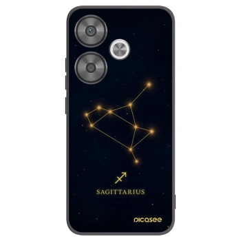Picasee silikonowe czarne etui na Xiaomi Poco F6 - SAGITTARIUS