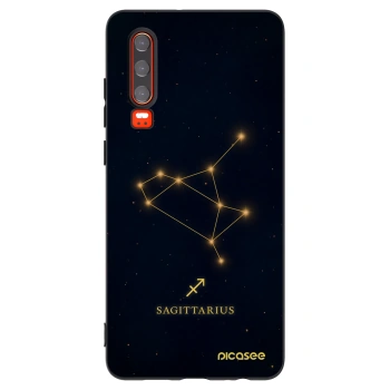 Picasee silikonowe czarne etui na Huawei P30 - SAGITTARIUS