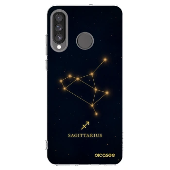 Picasee silikonowe przeźroczyste etui na Huawei P30 Lite - SAGITTARIUS