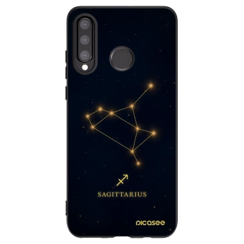 Picasee silikonowe czarne etui na Huawei P30 Lite - SAGITTARIUS
