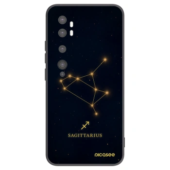 Picasee silikonowe czarne etui na Xiaomi Mi Note 10 (Pro) - SAGITTARIUS
