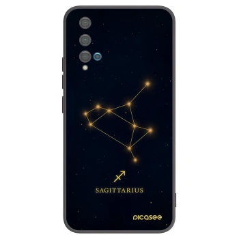 Picasee silikonowe czarne etui na Huawei Nova 5T - SAGITTARIUS