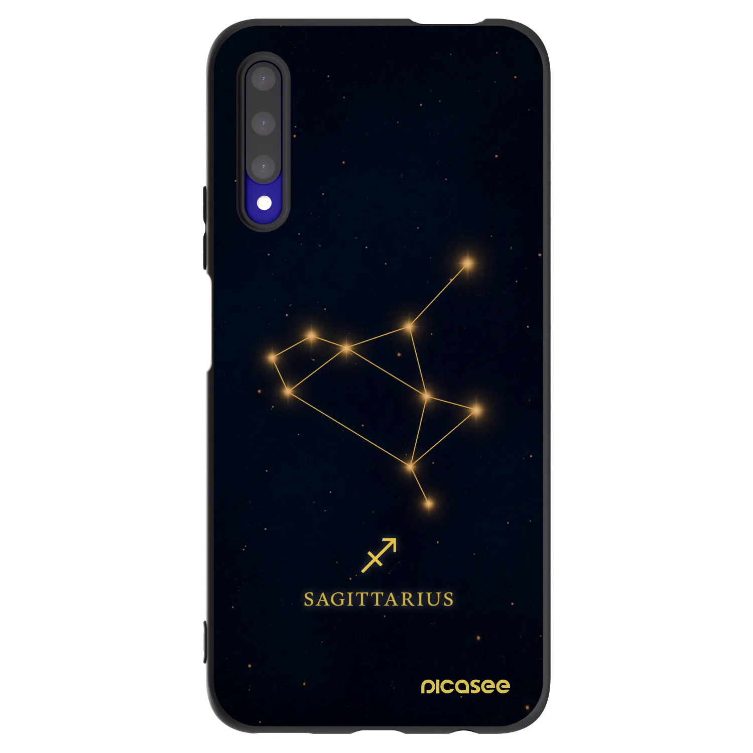 Picasee silikonowe czarne etui na Honor 9X Pro - SAGITTARIUS