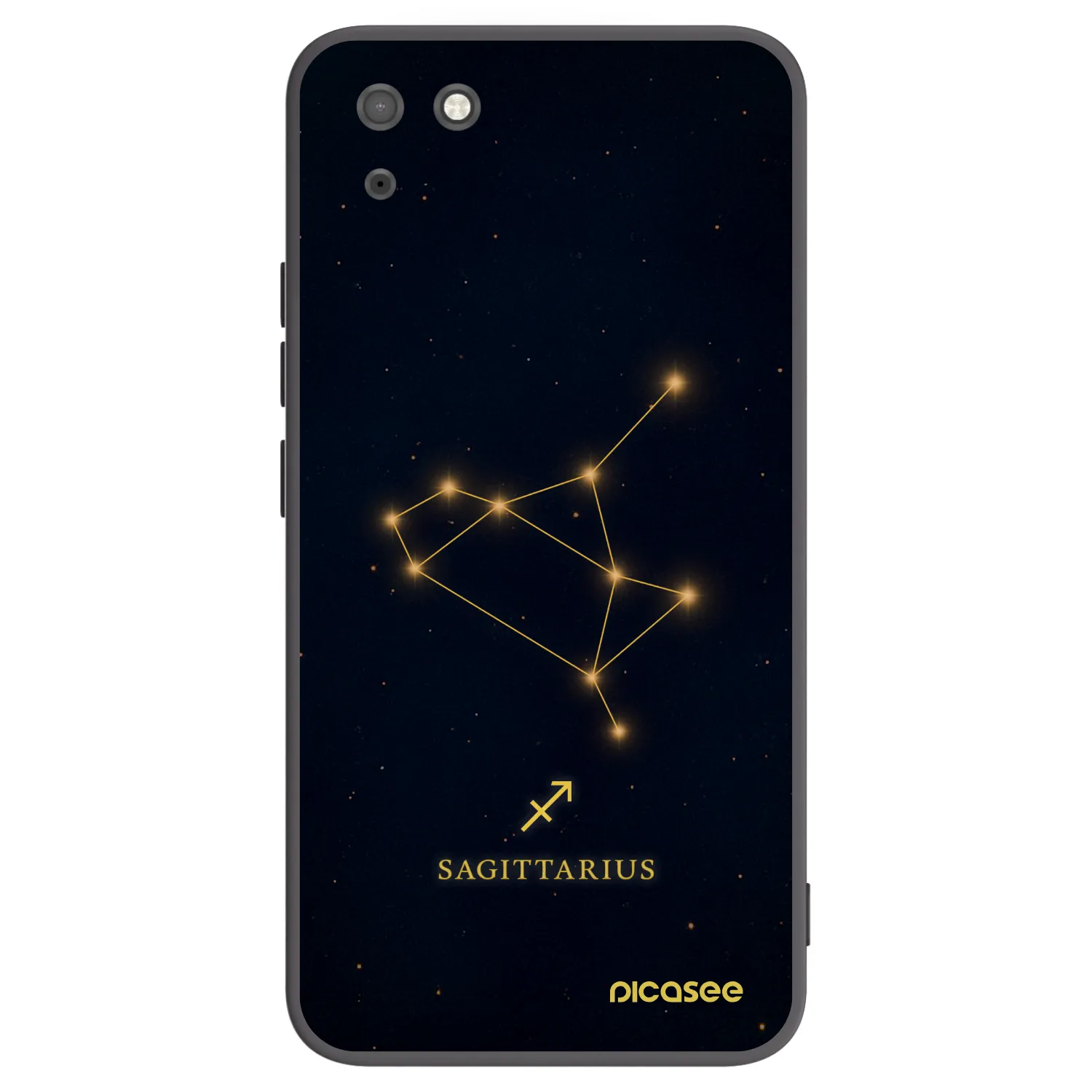 Picasee silikonowe czarne etui na Huawei Y5P - SAGITTARIUS