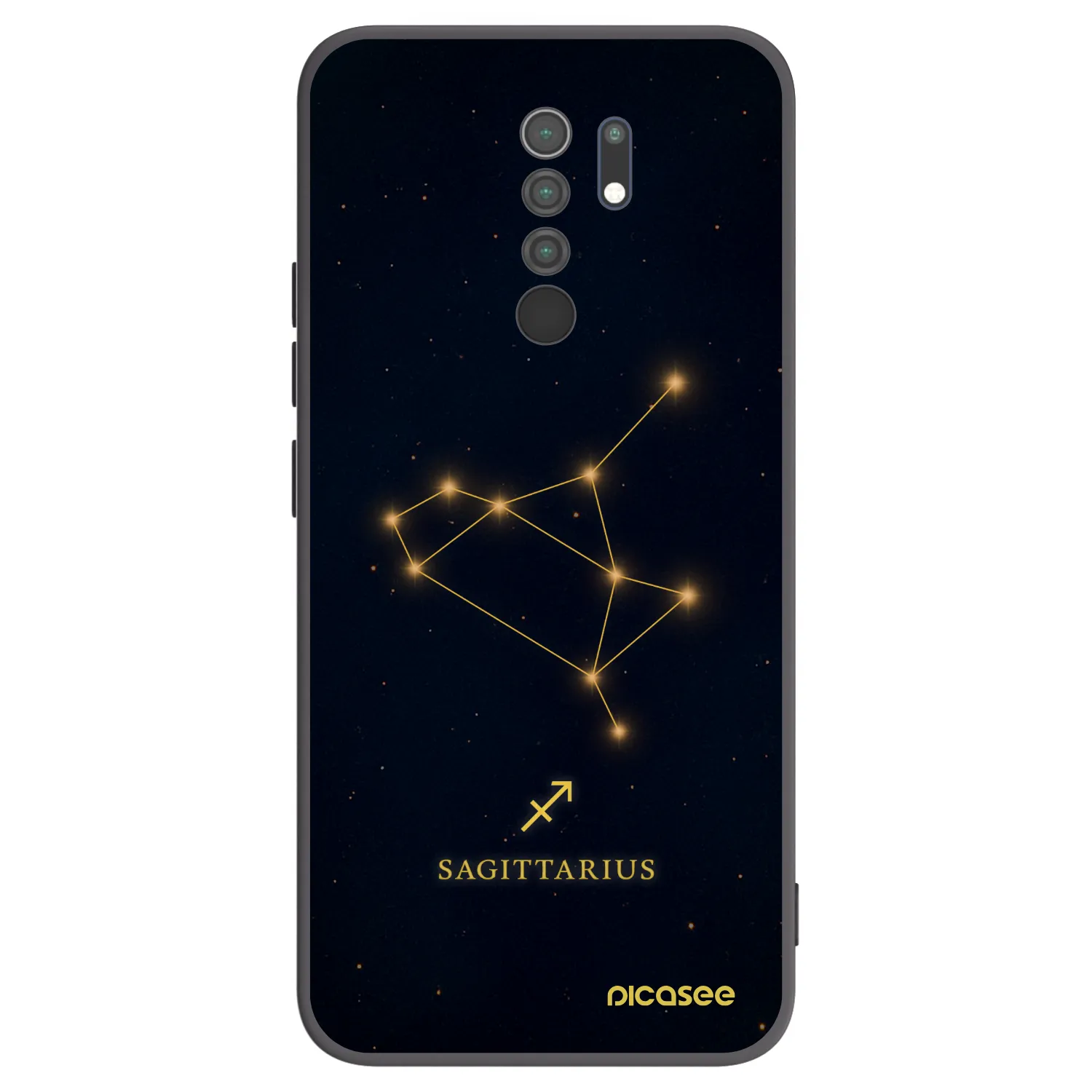 Picasee silikonowe czarne etui na Xiaomi Redmi 9 - SAGITTARIUS