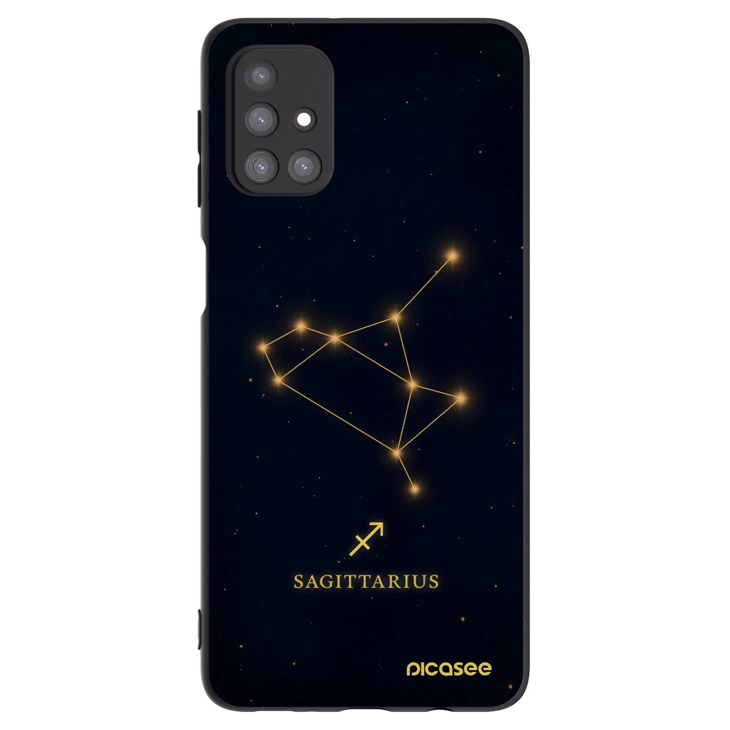Picasee silikonowe czarne etui na Samsung Galaxy M31s - SAGITTARIUS
