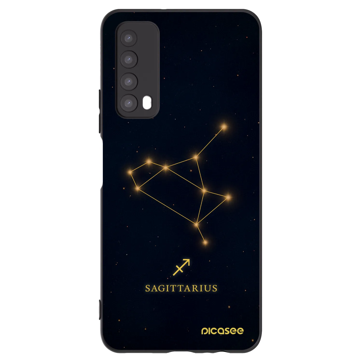 Picasee silikonowe czarne etui na Huawei P Smart 2021 - SAGITTARIUS