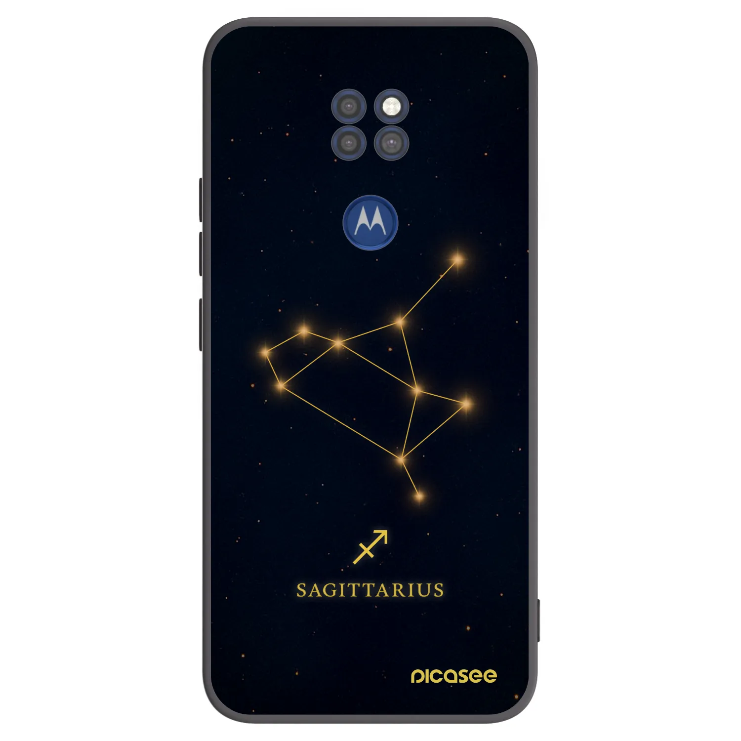 Picasee silikonowe czarne etui na Motorola Moto G9 Play - SAGITTARIUS
