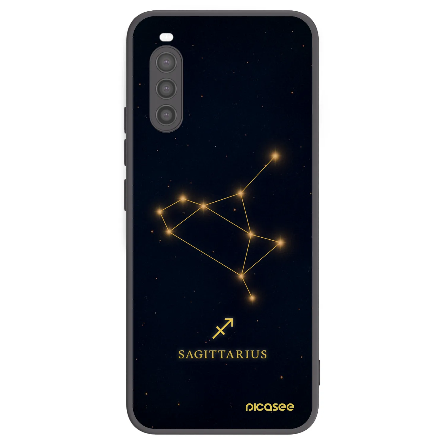 Picasee silikonowe czarne etui na Sony Xperia 10 II - SAGITTARIUS