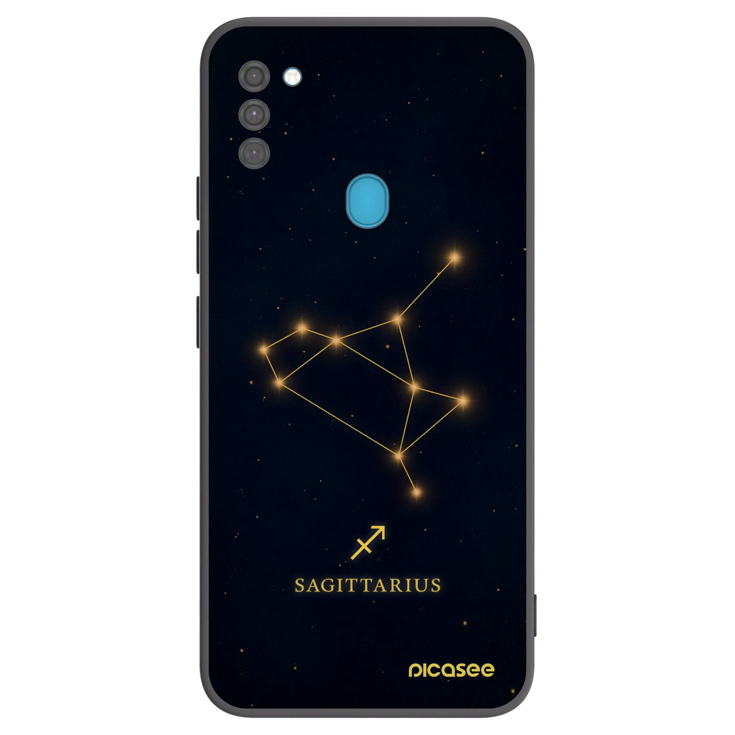 Picasee silikonowe czarne etui na Samsung Galaxy M11 - SAGITTARIUS