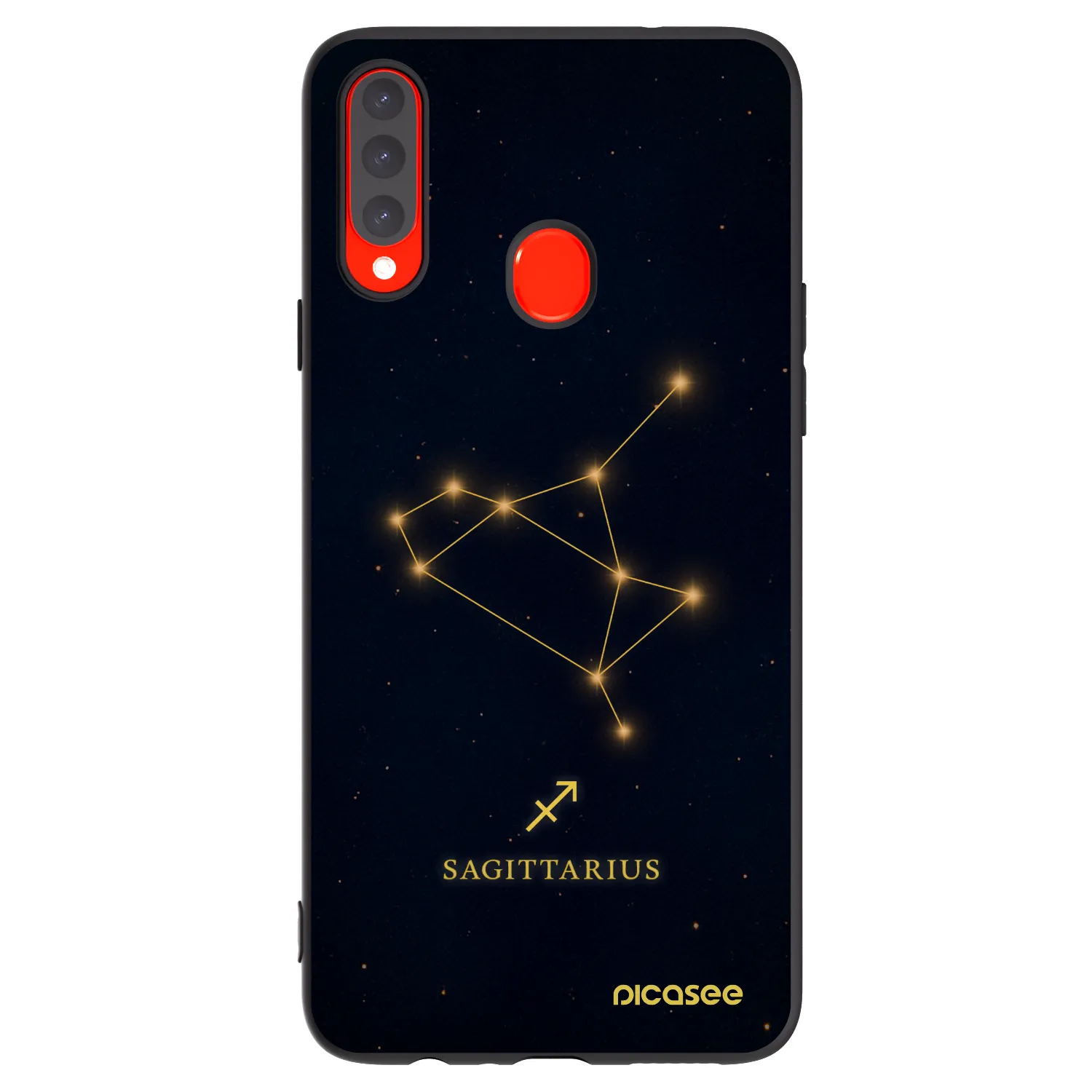 Picasee silikonowe czarne etui na Samsung Galaxy A20s - SAGITTARIUS