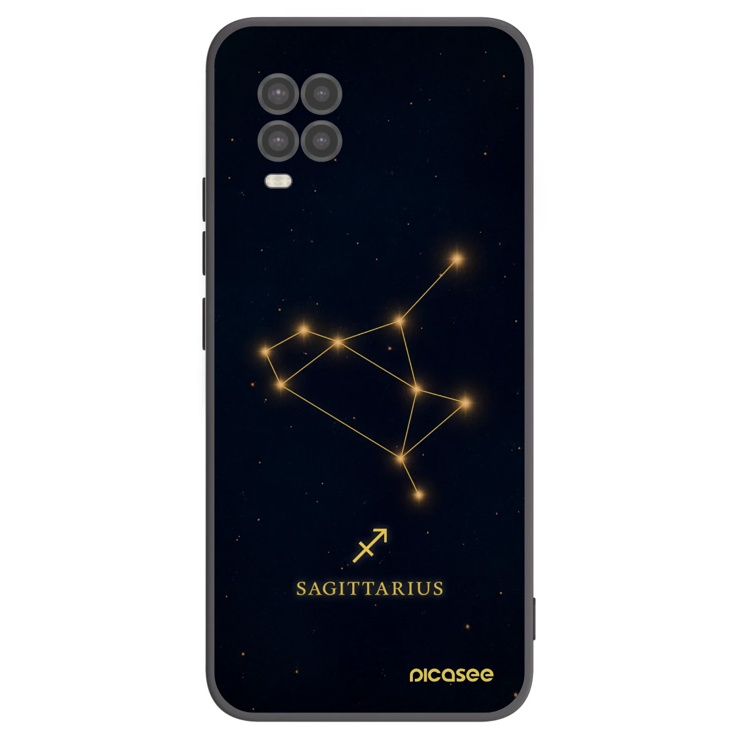 Picasee silikonowe czarne etui na Xiaomi Mi 10 Lite - SAGITTARIUS