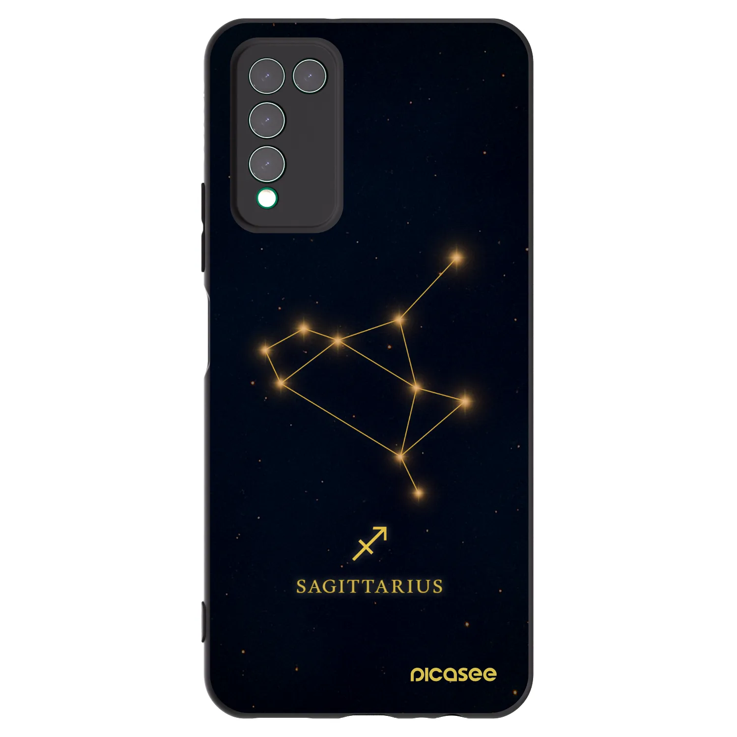Picasee silikonowe czarne etui na Honor 10X Lite - SAGITTARIUS