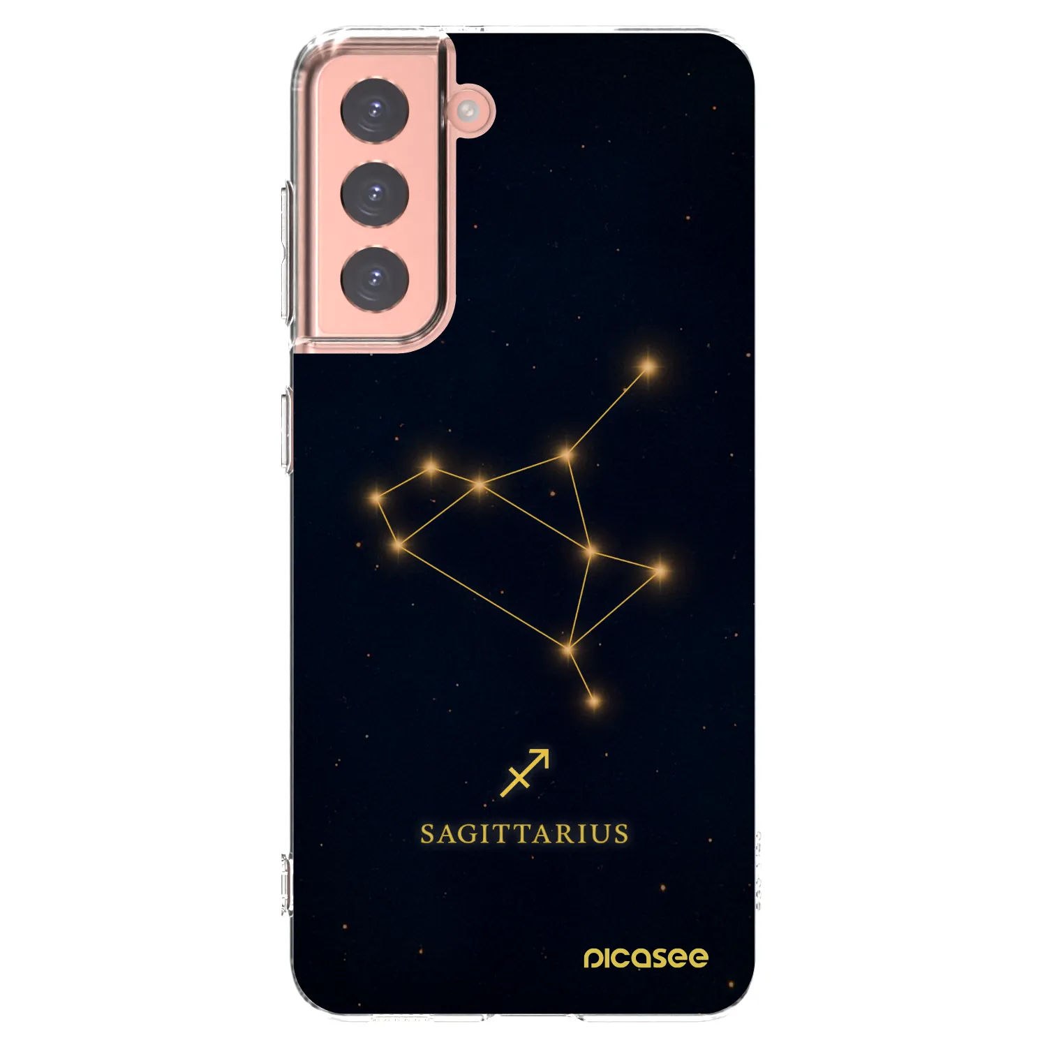 Picasee silikonowe przeźroczyste etui na Samsung Galaxy S21 5G G991B - SAGITTARIUS