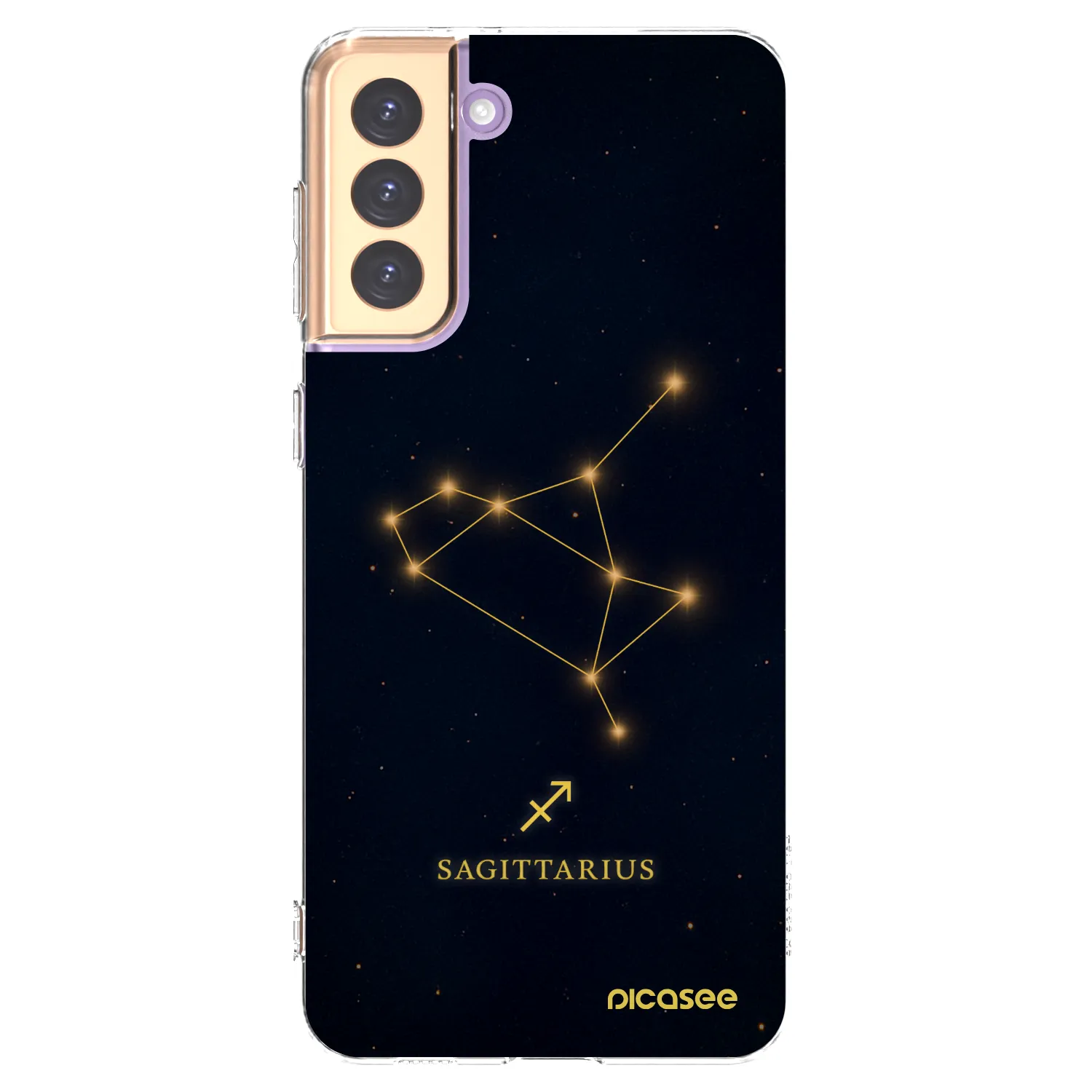 Picasee silikonowe przeźroczyste etui na Samsung Galaxy S21+ 5G G996F - SAGITTARIUS