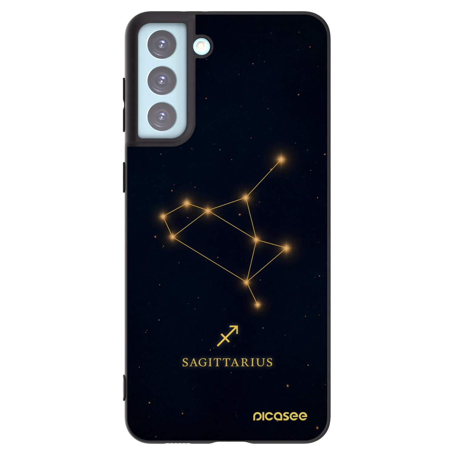 Picasee silikonowe czarne etui na Samsung Galaxy S21+ 5G G996F - SAGITTARIUS