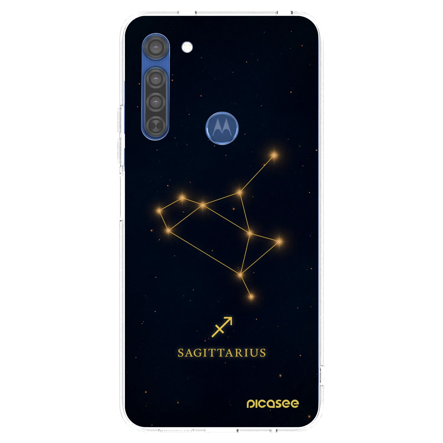 Picasee silikonowe przeźroczyste etui na Motorola Moto G8 - SAGITTARIUS