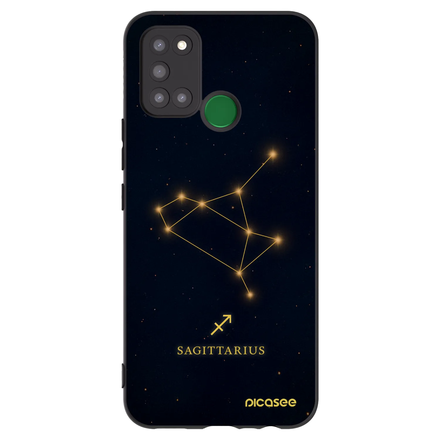 Picasee silikonowe czarne etui na Realme 7i - SAGITTARIUS