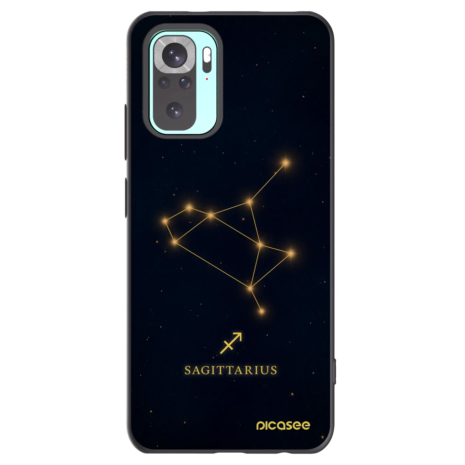 Picasee silikonowe czarne etui na Xiaomi Redmi Note 10 Pro - SAGITTARIUS