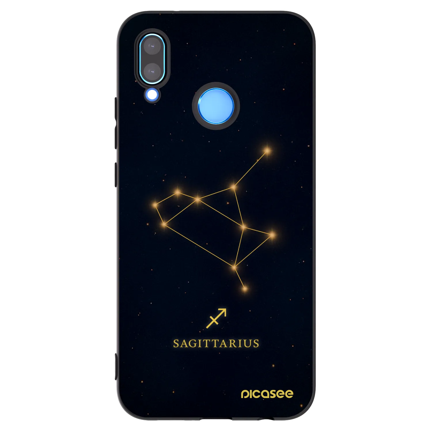 Picasee silikonowe czarne etui na Huawei P20 Lite - SAGITTARIUS