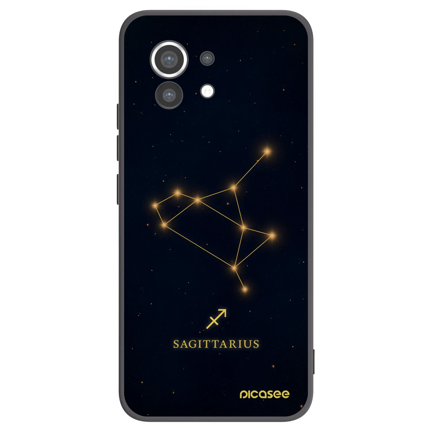 Picasee silikonowe czarne etui na Xiaomi Mi 11 - SAGITTARIUS