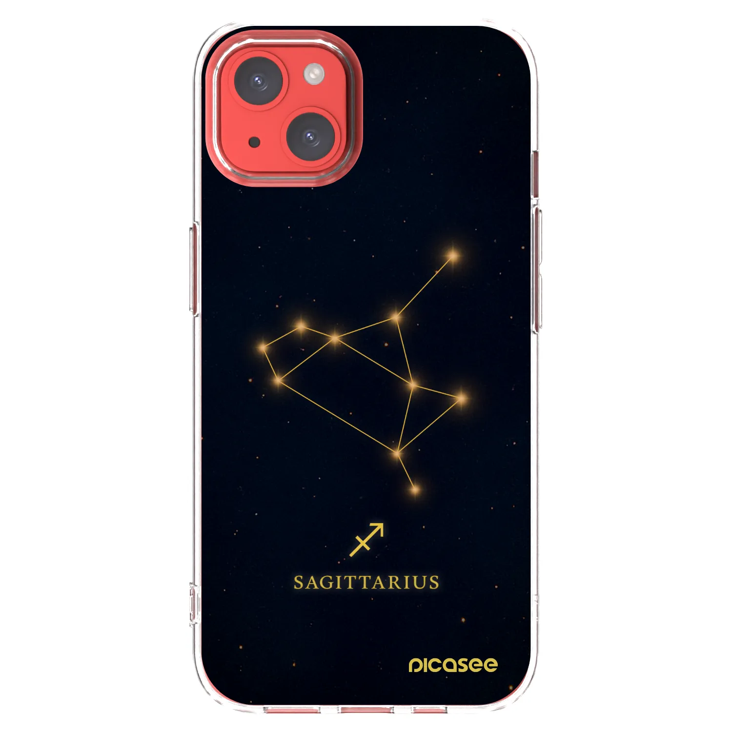 Picasee silikonowe przeźroczyste etui na Apple iPhone 13 - SAGITTARIUS