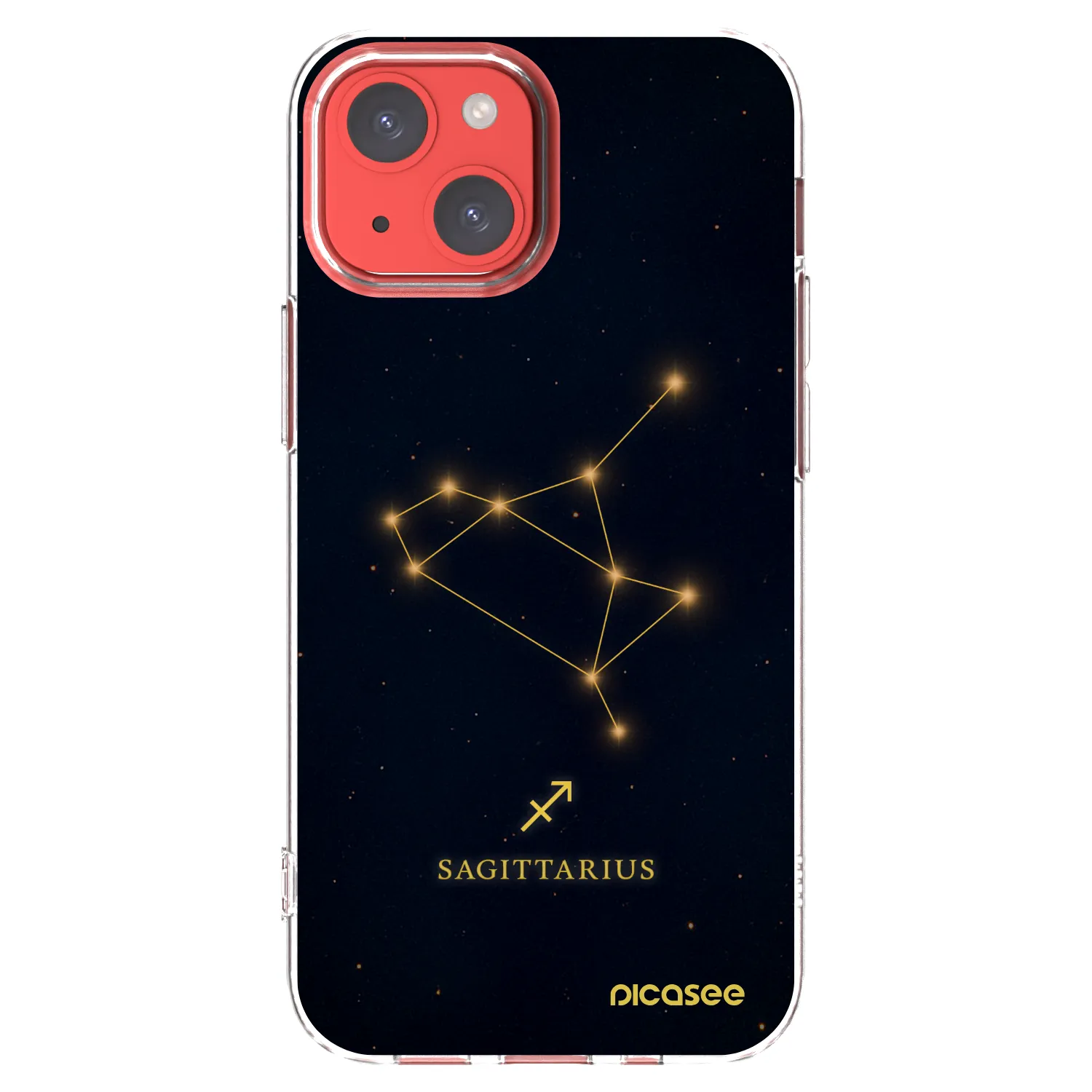 Picasee silikonowe przeźroczyste etui na Apple iPhone 13 mini - SAGITTARIUS