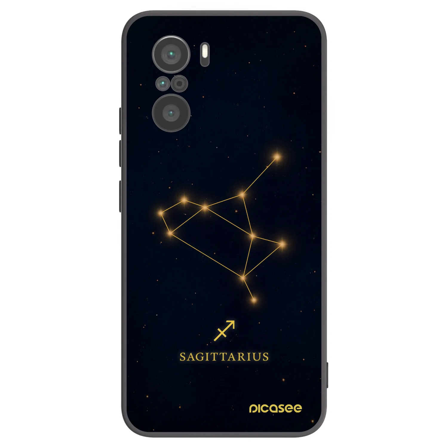 Picasee silikonowe czarne etui na Xiaomi Poco F3 - SAGITTARIUS